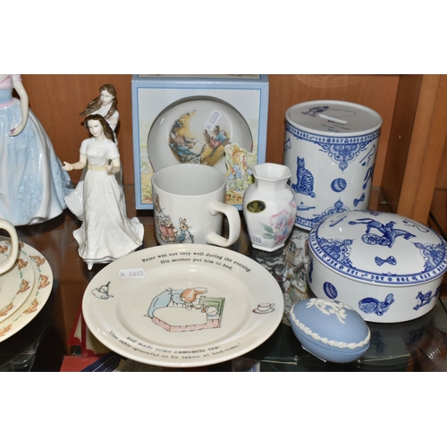 397 - A GROUP OF NAMED CERAMICS AND CHRISTENING SETS, comprising a Mason's 'Teddy Bears' design dish and p... 