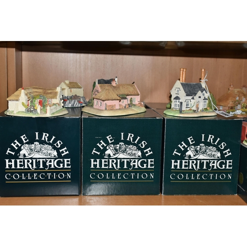 398 - A COLLECTION OF BOXED LILLIPUT LANE AND THE IRISH COLLECTION SCULPTURES, comprising seven Lilliput L... 