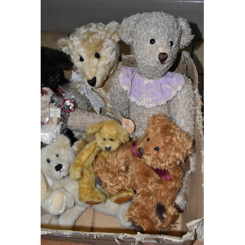 399 - ONE BOX OF TEDDY BEARS, to include Russ Bears 'Gregory', 'Blair' and 'Sparky', a Trudy's Treasury Of... 