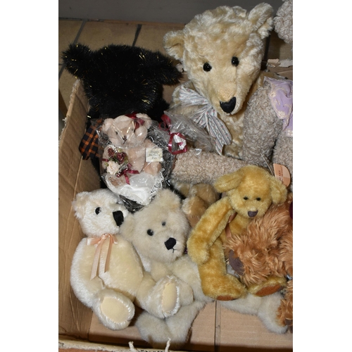 399 - ONE BOX OF TEDDY BEARS, to include Russ Bears 'Gregory', 'Blair' and 'Sparky', a Trudy's Treasury Of... 