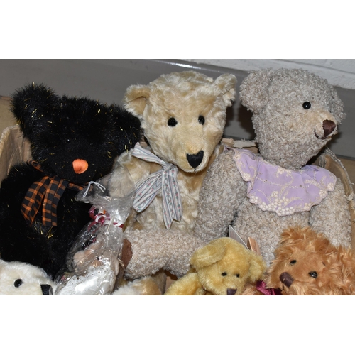 399 - ONE BOX OF TEDDY BEARS, to include Russ Bears 'Gregory', 'Blair' and 'Sparky', a Trudy's Treasury Of... 