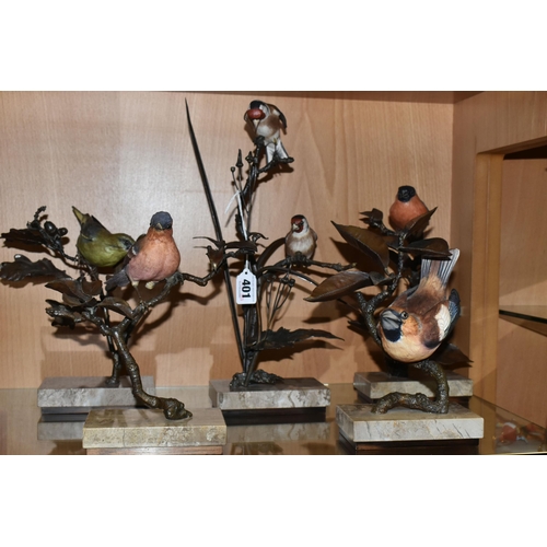 401 - A GROUP OF FIVE LIMITED EDITION ALBANY FINE CHINA LTD EUROPEAN FINCH SERIES FIGURINES, comprising  H... 