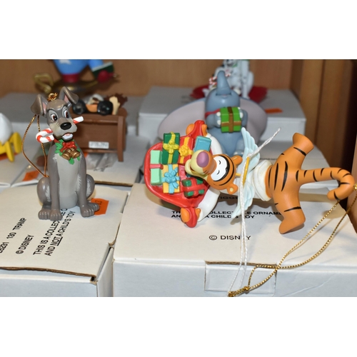 411 - NINETEEN BOXED 'CHRISTMAS MAGIC' DISNEY CHARACTER TREE DECORATIONS, comprising Mowgli, Little Mermai... 