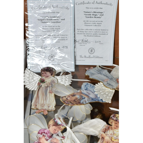 422 - A COLLECTION OF FIFTEEN PORCELAIN BRADFORD EDITIONS 'HEAVENS LITTLE ANGELS' ORNAMENTS, comprising Na... 