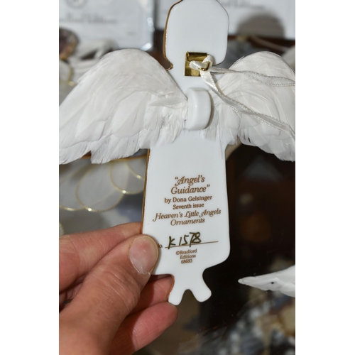 422 - A COLLECTION OF FIFTEEN PORCELAIN BRADFORD EDITIONS 'HEAVENS LITTLE ANGELS' ORNAMENTS, comprising Na... 