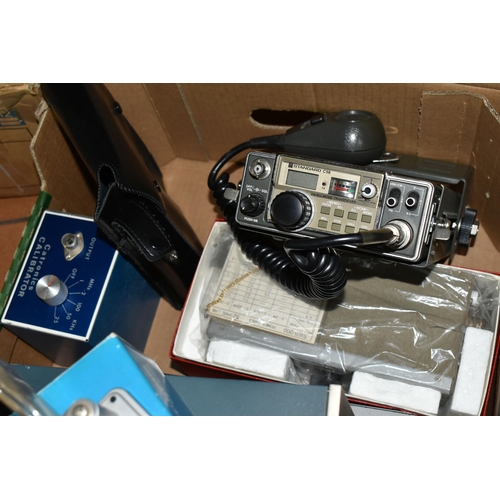 438 - ONE BOX OF C.B RADIOS AND C.B RADIO EQUIPMENT, to include a boxed  Japanese Yaesu HF receiver FT-890... 