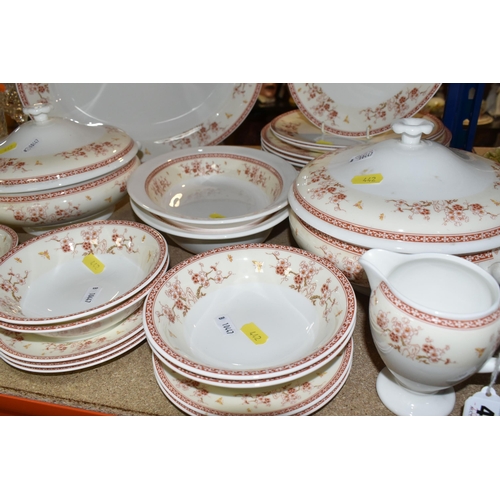 442 - A QUANTITY OF WEDGWOOD 'MALABAR' PATTERN DINNERWARE, comprising two covered tureens, one large oval ... 