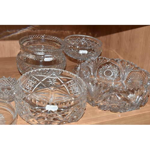 459 - A QUANTITY OF CUT GLASS WARES, to include a part suite of Stuart Crystal Glengarry glasses: fourteen... 