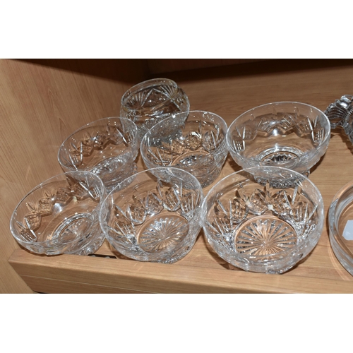 459 - A QUANTITY OF CUT GLASS WARES, to include a part suite of Stuart Crystal Glengarry glasses: fourteen... 