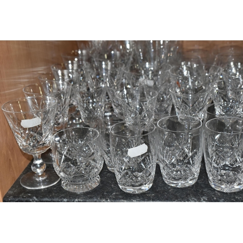 459 - A QUANTITY OF CUT GLASS WARES, to include a part suite of Stuart Crystal Glengarry glasses: fourteen... 