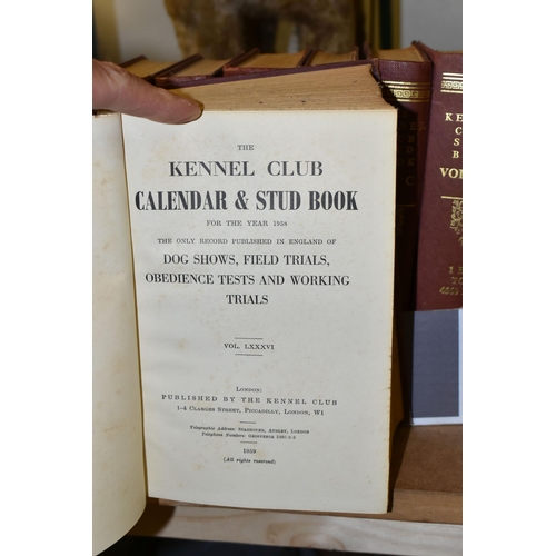 477 - ONE BOX OF BOOKS AND A PEDIGREE 'IRISH TERRIER' PUSH-A-LONG WALKER, comprising nine volumes of The K... 