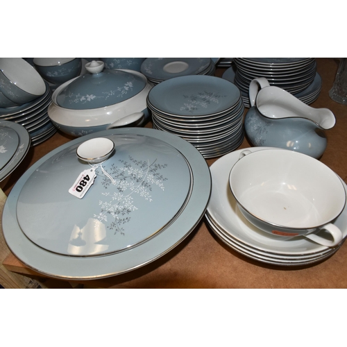 480 - A LARGE QUANTITY OF ROYAL DOULTON 'REFLECTION' PATTERN AND 'FOREST GLADE' PATTERN DINNERWARE, compri... 