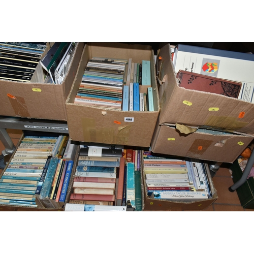 498 - EIGHT BOXES OF BOOKS containing approximately 240 miscellaneous titles in hardback and paperback for... 