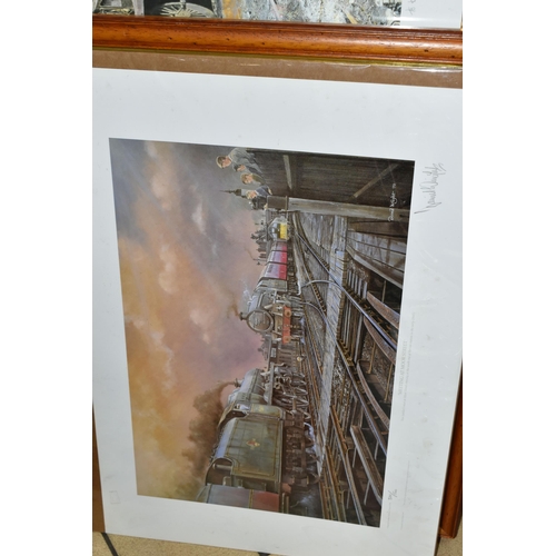 504 - DAVID SHEPHERD (1931-2017) 'NINE ELMS, THE LAST HOURS', a signed open edition print depicting two st... 