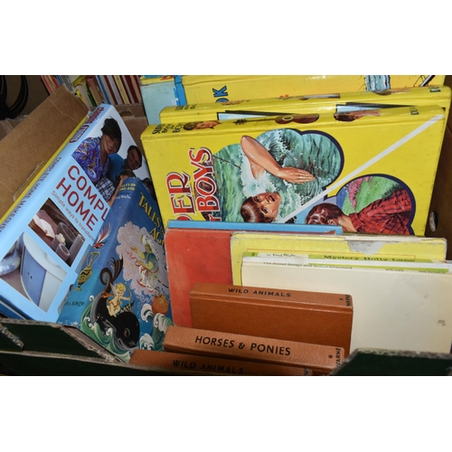 517 - SEVEN BOXES AND LOOSE BOOKS, EPHEMERA, BADGES AND SUNDRY ITEMS, to include over fifty books with tit... 