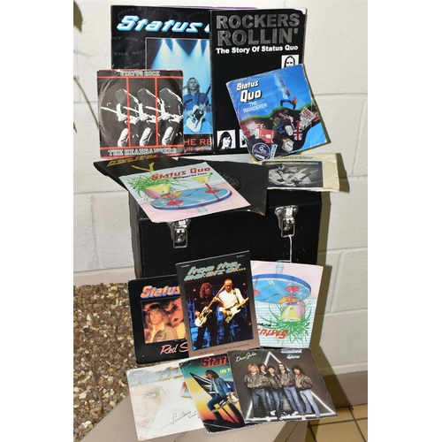 525 - A CASE OF STATUS QUO RECORDS AND EPHEMERA, LPs to include Status Quo: From The Makers Of..., 1982, N... 