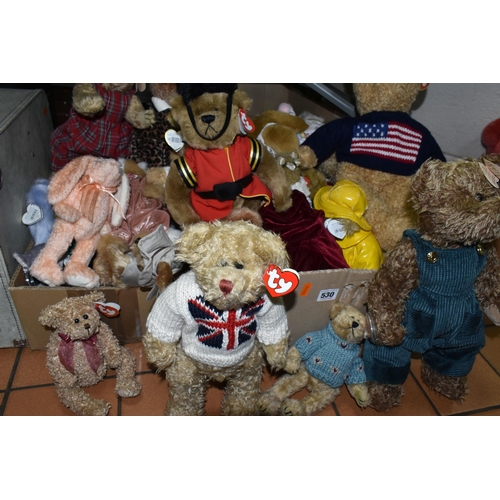 530 - A QUANTITY OF TY BEARS AND SOFT TOYS, mainly from the TY Collectibles and Attic Treasures collection... 