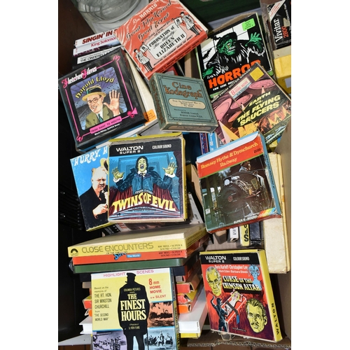 533 - ONE BOX OF VINTAGE CINE FILMS, over forty films to include a 1960 'Its A Square World', boxed 8mm fi... 