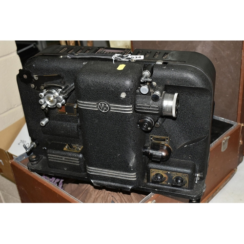 534 - A B.T.H BRITISH THOMAS-HOUSTON Co.LTD 35MM  SOUND PROJECTOR, c1940 with a Taylor-Hobson lens No.3311... 