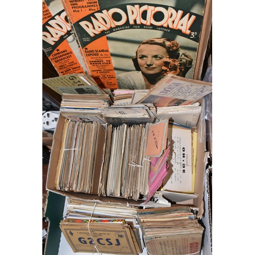 551 - EPHEMERA, a large collection of amateur radio operators exchange QSL cards to confirm two-way radio ... 