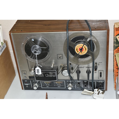 553 - AN AKAI 4000DS MARK II REEL TO REEL TAPE PLAYER AND RECORDER (1) (Condition Report: untested, may re... 