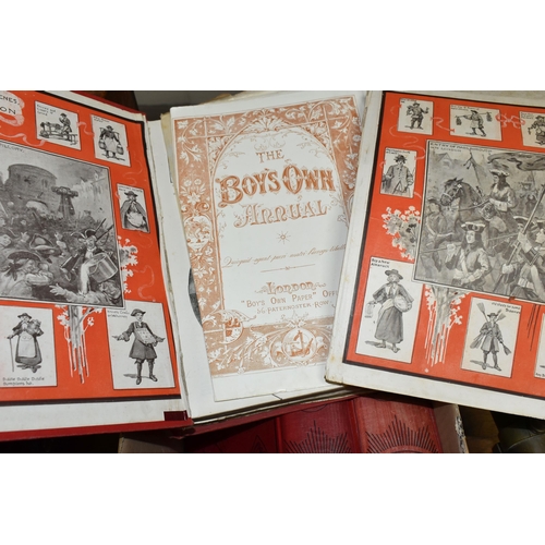 563 - THE BOY'S OWN ANNUAL, three editions, 1899, 1900, 1901, condition, extensive fraying, some tearing, ... 