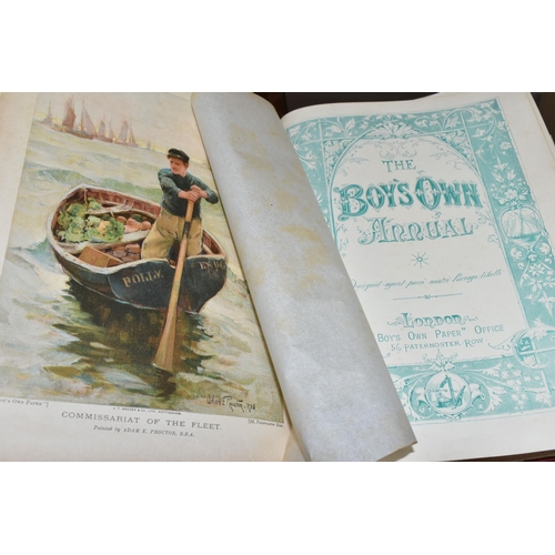 563 - THE BOY'S OWN ANNUAL, three editions, 1899, 1900, 1901, condition, extensive fraying, some tearing, ... 