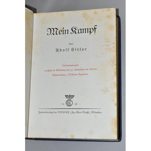 564 - MEIN KAMPF, The German language Jubilee edition for the 50th birthday of Adolf Hitler, Zentralverlag... 