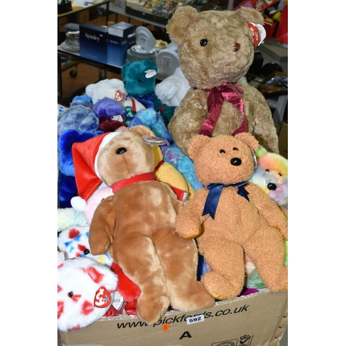 592 - A QUANTITY OF TY BEARS AND SOFT TOYS, mainly from the TY Collectibles and Attic Treasures collection... 