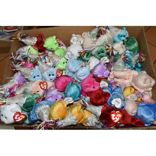 595 - A COLLECTION OF TY BEANIE BABIES, all in good condition, all with labels and tags, majority of tags ... 