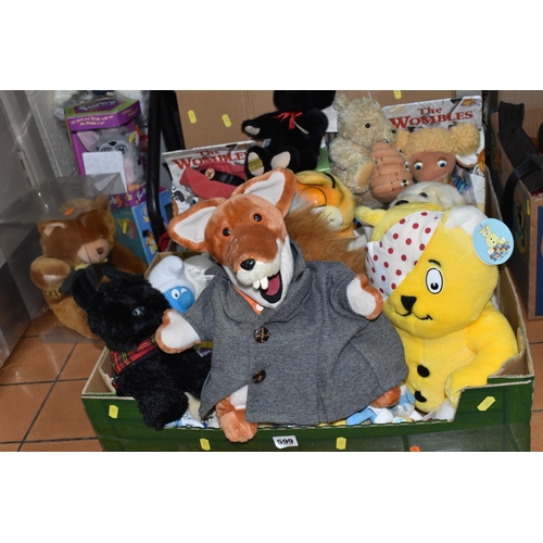 599 - THREE BOXES OF COLLECTABLE SOFT TOYS, to include two boxed and unused Furbies, a boxed limited editi... 