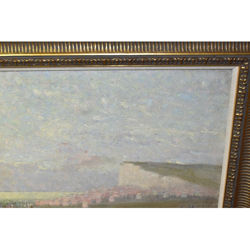 602 - FRANCIS ANNE HOPKINS (1838-1918) 'LE TREPORT, NORMANDY', an impressionist style French coastal lands... 