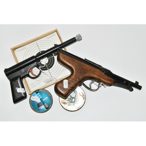 189 - A .177'' GAT AIR PISTOL BY T.J. HARRINGTON & SON, WALTON, SURREY, fitted with a red trigger and cork... 