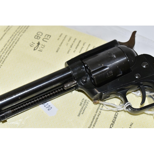 197 - A .177'' SAXBY & PALMER AIR CARTRIDGE REVOLVER, serial number S3296, deactivated to the current EU s... 