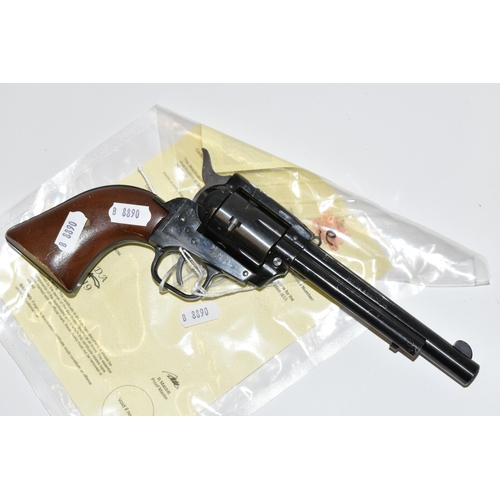 197 - A .177'' SAXBY & PALMER AIR CARTRIDGE REVOLVER, serial number S3296, deactivated to the current EU s... 