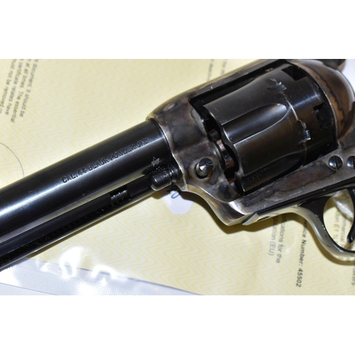 198 - A .44'' UBERTI MODEL 1873 CATTLEMAN REVOLVER, serial number 149424, deactivated to the current EU sp... 