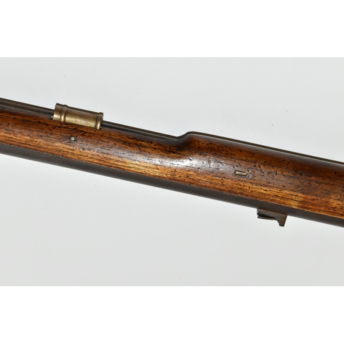 201 - AN OLD GOOD QUALITY REPLICA OF A  BAKER RIFLE, smooth bored for only part of is barrel length, it be... 