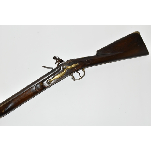 203 - AN OLD REPLICA OLD REPLICA BROWN BESS STYLE MUSKET, only bored through for part of its barrel, the b... 