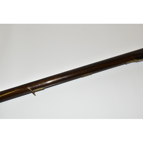 203 - AN OLD REPLICA OLD REPLICA BROWN BESS STYLE MUSKET, only bored through for part of its barrel, the b... 