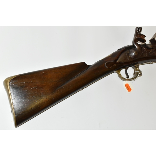 203 - AN OLD REPLICA OLD REPLICA BROWN BESS STYLE MUSKET, only bored through for part of its barrel, the b... 