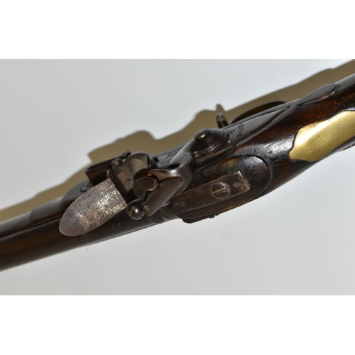 203 - AN OLD REPLICA OLD REPLICA BROWN BESS STYLE MUSKET, only bored through for part of its barrel, the b... 