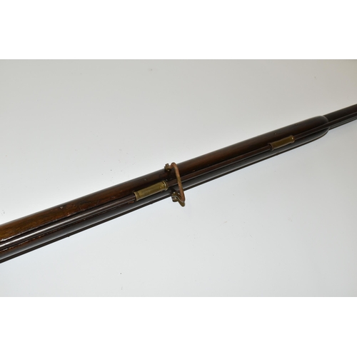 203 - AN OLD REPLICA OLD REPLICA BROWN BESS STYLE MUSKET, only bored through for part of its barrel, the b... 