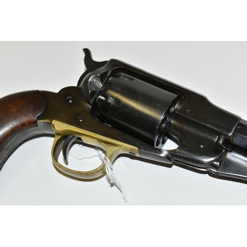 211 - AN ANTIQUE .44'' REMINGTON NEW ARMY PERCUSSION REVOLVER, serial number 105252, fitted with an 8'' ba... 