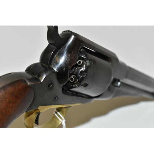 211 - AN ANTIQUE .44'' REMINGTON NEW ARMY PERCUSSION REVOLVER, serial number 105252, fitted with an 8'' ba... 