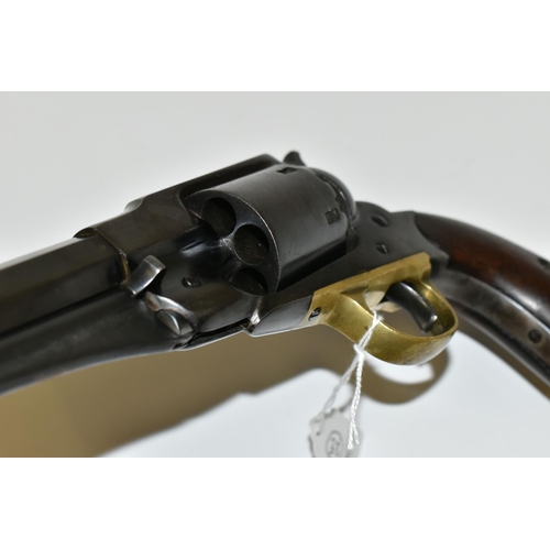 211 - AN ANTIQUE .44'' REMINGTON NEW ARMY PERCUSSION REVOLVER, serial number 105252, fitted with an 8'' ba... 