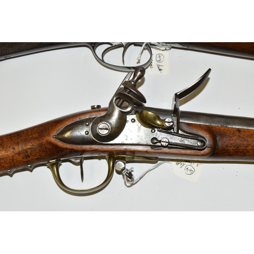 222 - AN ANTIQUE 14 BORE PERCUSSION BACK ACTION LOCK DOUBLE BARREL SHOTGUN, fitted with 28½'' barrels, it ... 