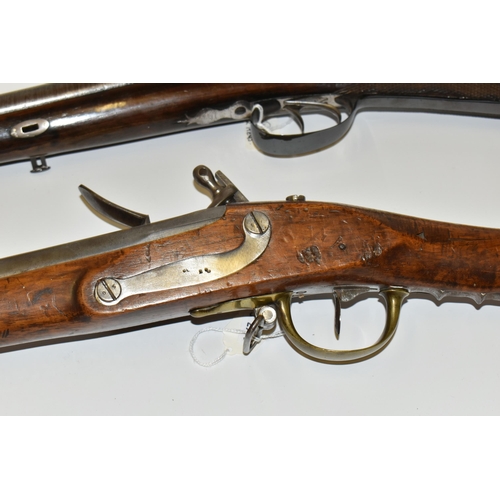 222 - AN ANTIQUE 14 BORE PERCUSSION BACK ACTION LOCK DOUBLE BARREL SHOTGUN, fitted with 28½'' barrels, it ... 