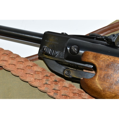 224 - A .22'' WEIHRAUCH MODEL HW35 AIR RIFLE, made in Germany  serial number 660057, it appears to have ha... 