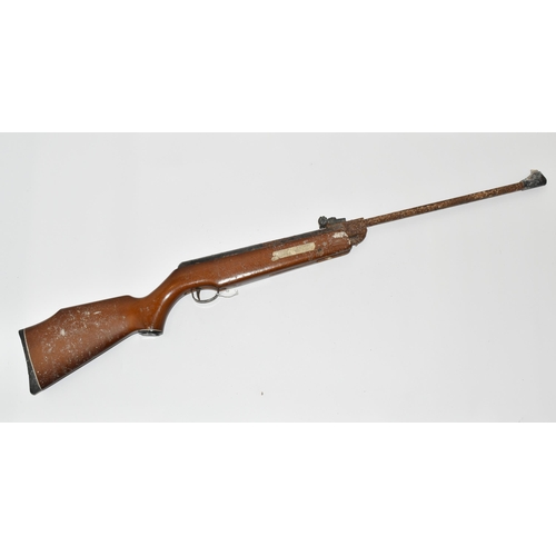 226 - A .22'' WEBLEY & SCOTT VULCAN AIR RIFLE, in working order but with heavily corroded metalwork render... 