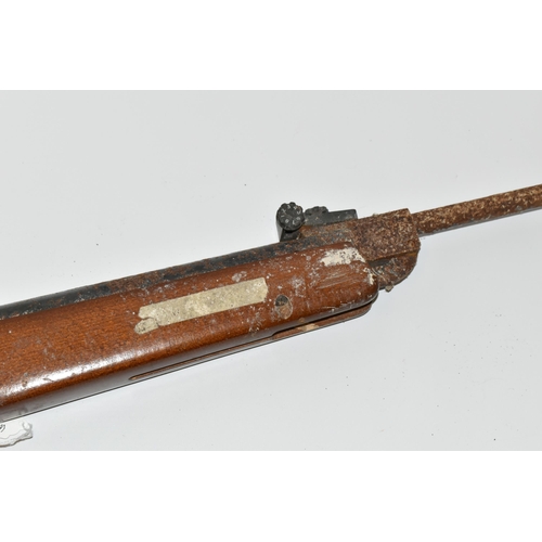 226 - A .22'' WEBLEY & SCOTT VULCAN AIR RIFLE, in working order but with heavily corroded metalwork render... 